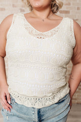 Adventure is Out There Open Knit Tank - AS7815 - 01 - Love it Curvy