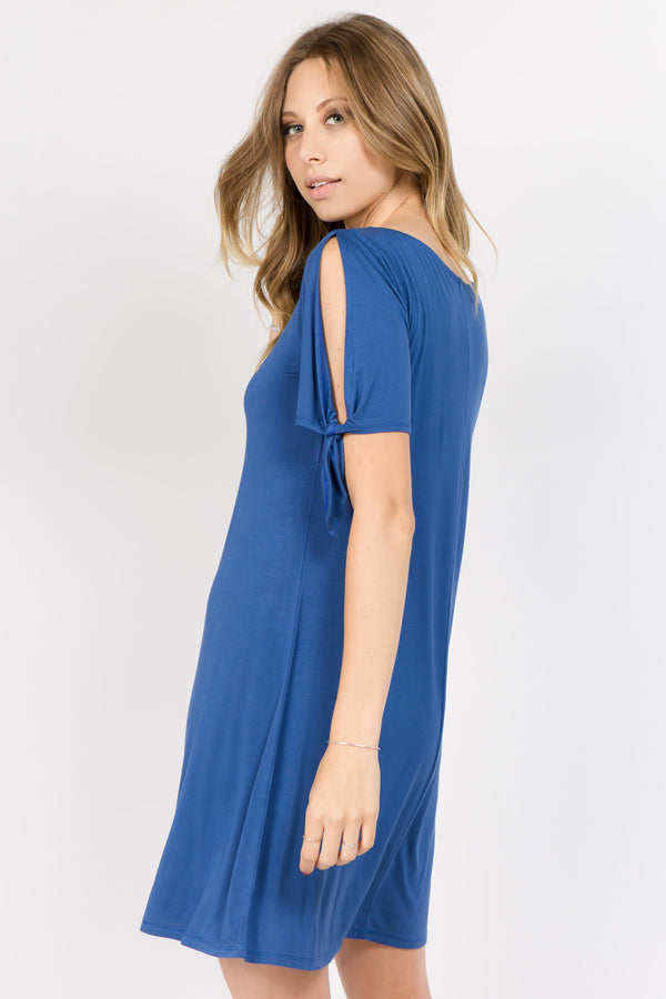 Knot Tie Sleeve Shift Dress | Love It Curvy