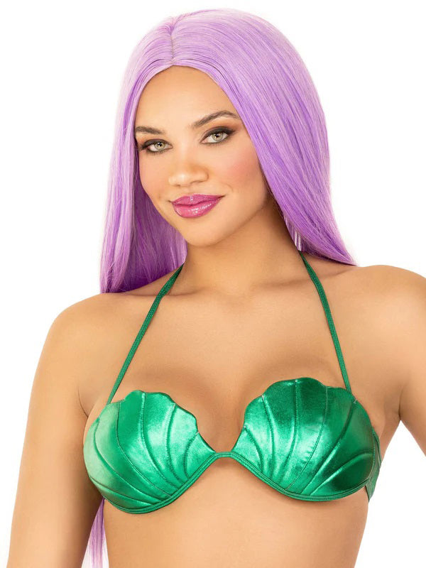 Mermaid Shell Bra Top - Medium - Green - Love it Curvy