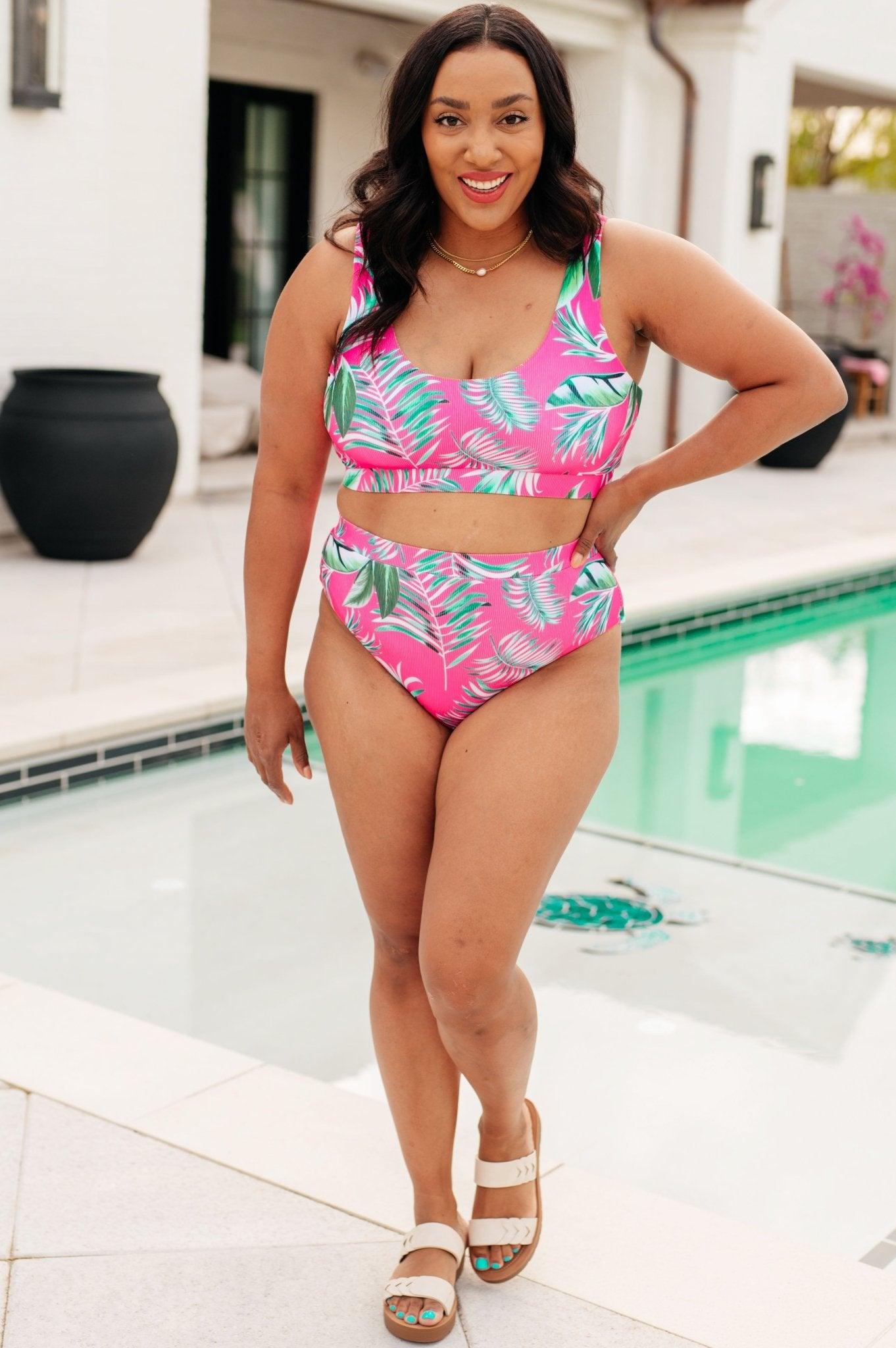 Barbados Tropical Print Swim Bottoms - AS7744-01 - Love it Curvy