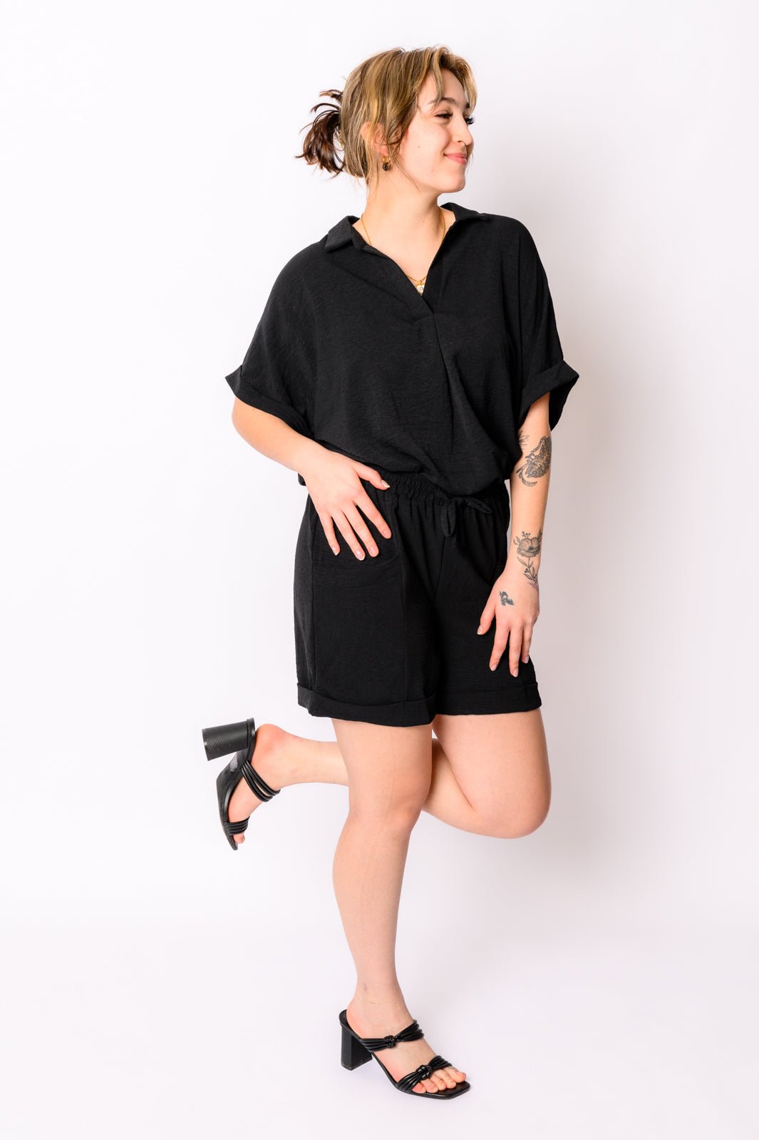 Because I Said So Dolman Sleeve Top in Black - AS8058-01 - Love it Curvy