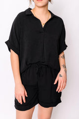 Because I Said So Dolman Sleeve Top in Black - AS8058-01 - Love it Curvy