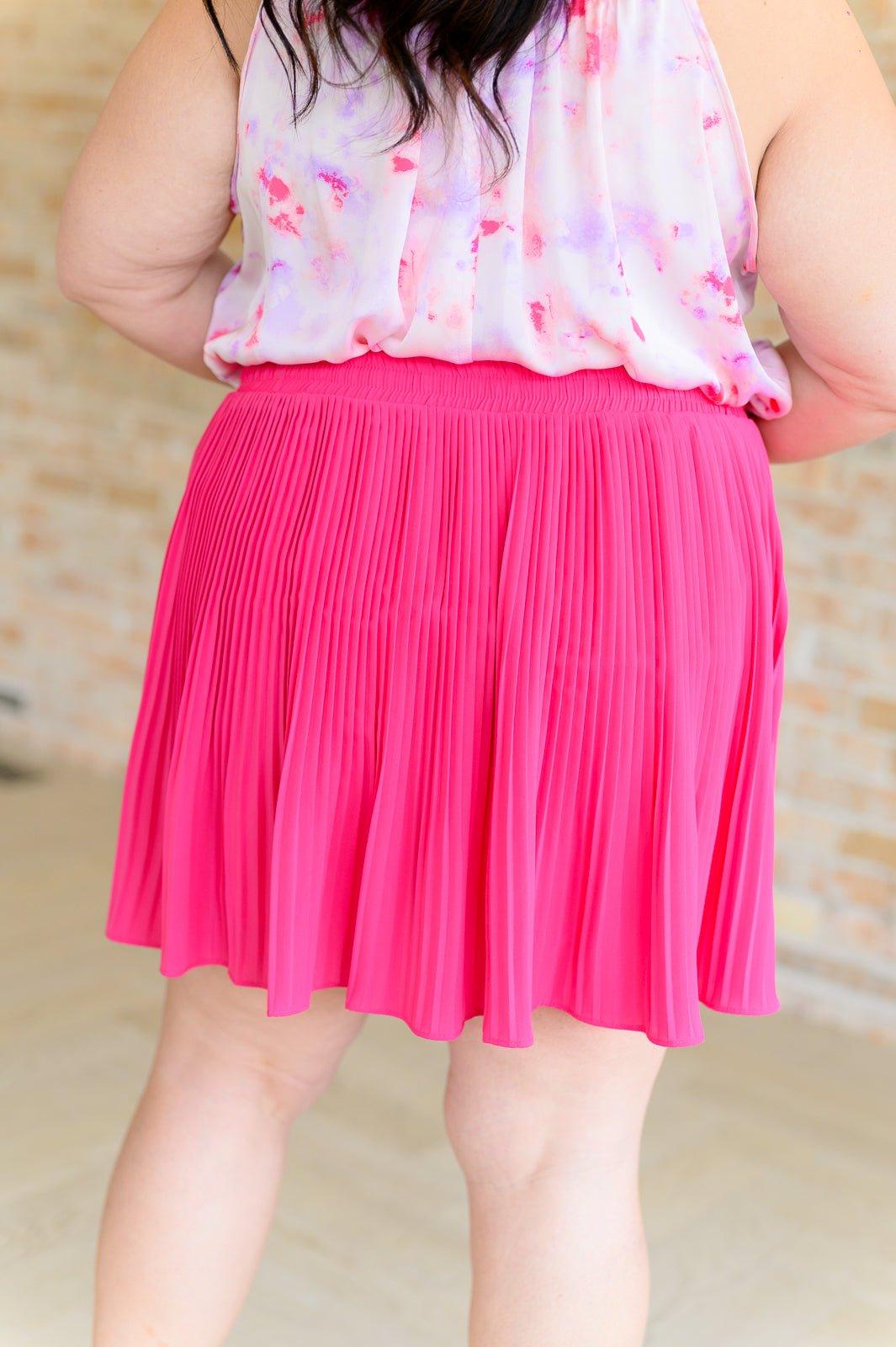 Bet Your Bottom Dollar Skirt in Hot Pink - AS8698-01 - Love it Curvy