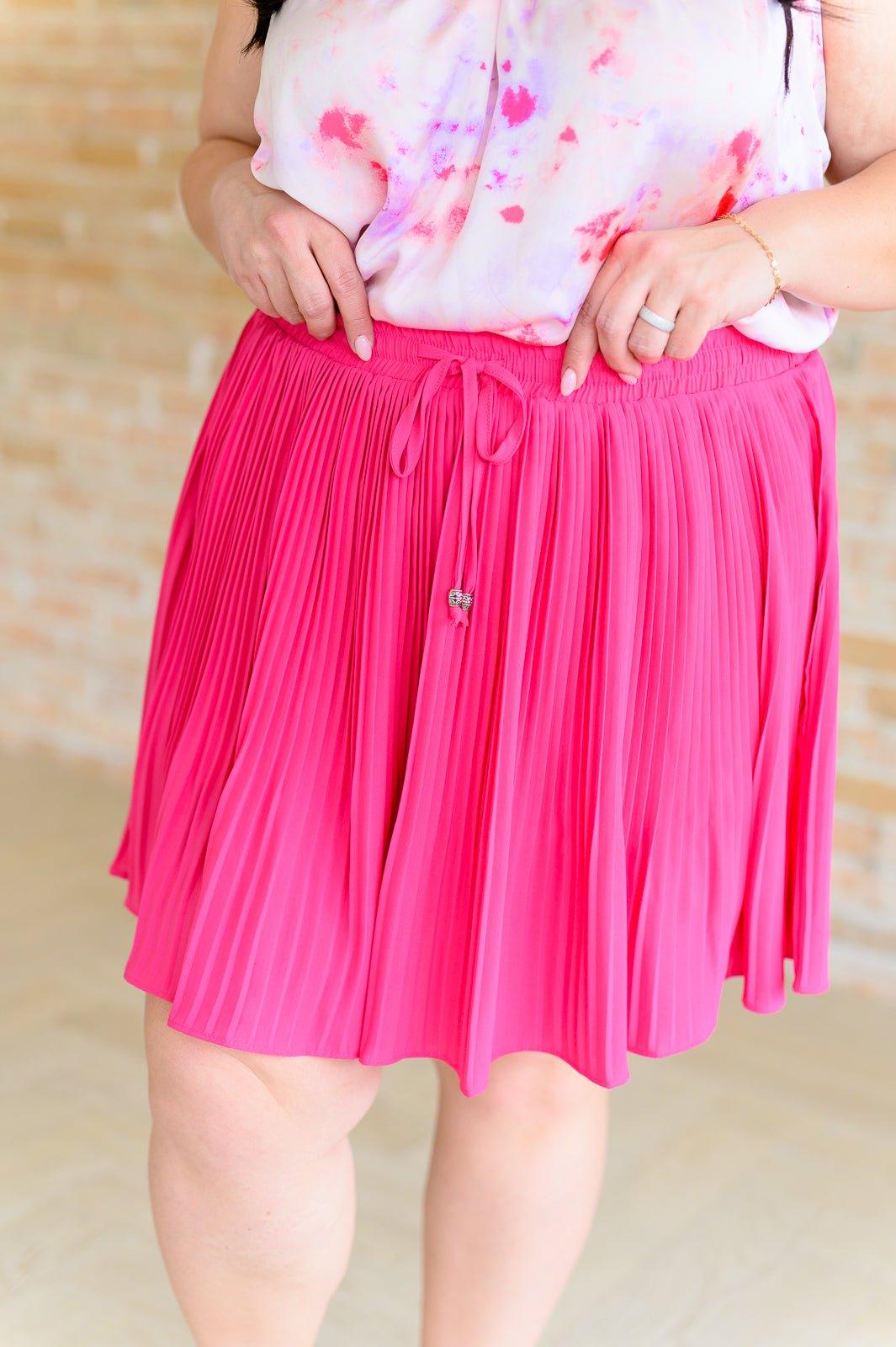 Bet Your Bottom Dollar Skirt in Hot Pink - AS8698-01 - Love it Curvy