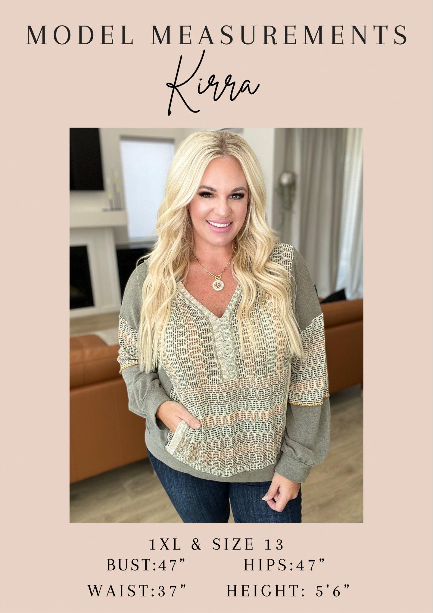 Big Sky Country Waffle Knit Top In Apricot - AS8522-01 - Love it Curvy