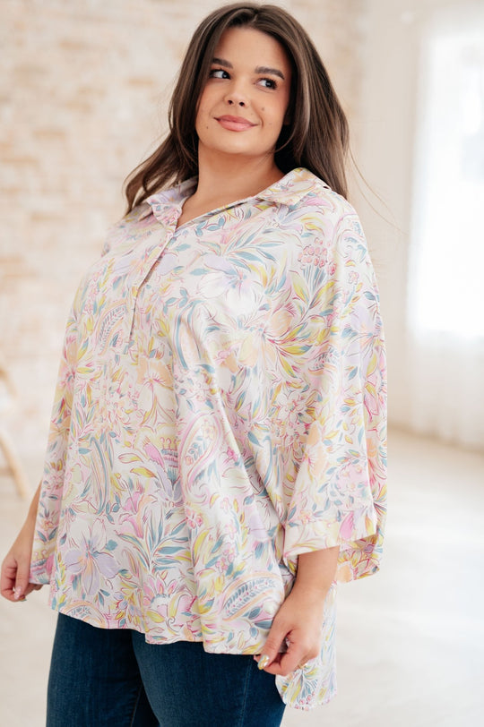 Blissful Botanicals Blouse - AS7823-01 - Love it Curvy
