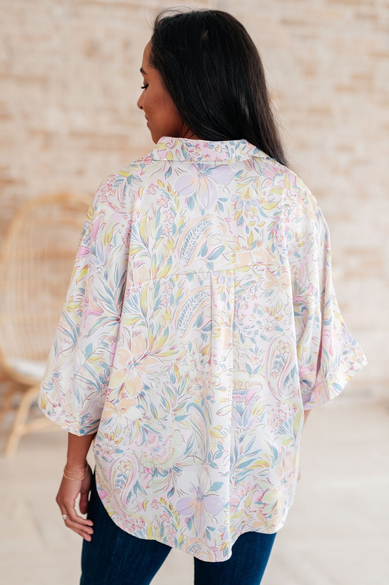 Blissful Botanicals Blouse - AS7823-01 - Love it Curvy