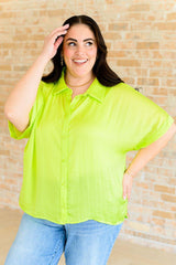 Bright Idea Button Down in Citrus - AS6290-01 - Love it Curvy