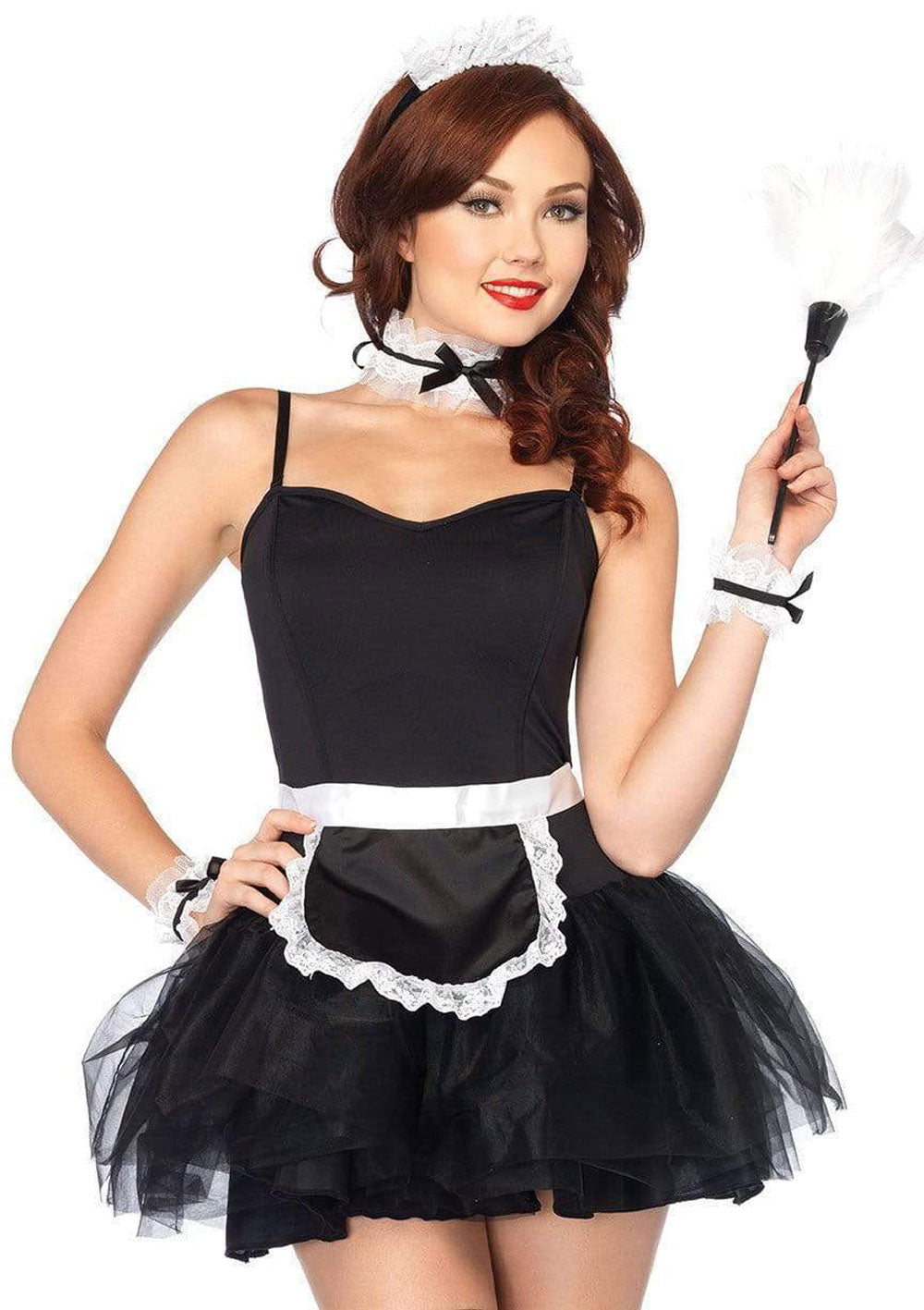 Lace French Maid Costume Kit - Black - Love it Curvy
