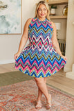 Chevy to the Levy Chevron Dress - AS8123-01 - Love it Curvy