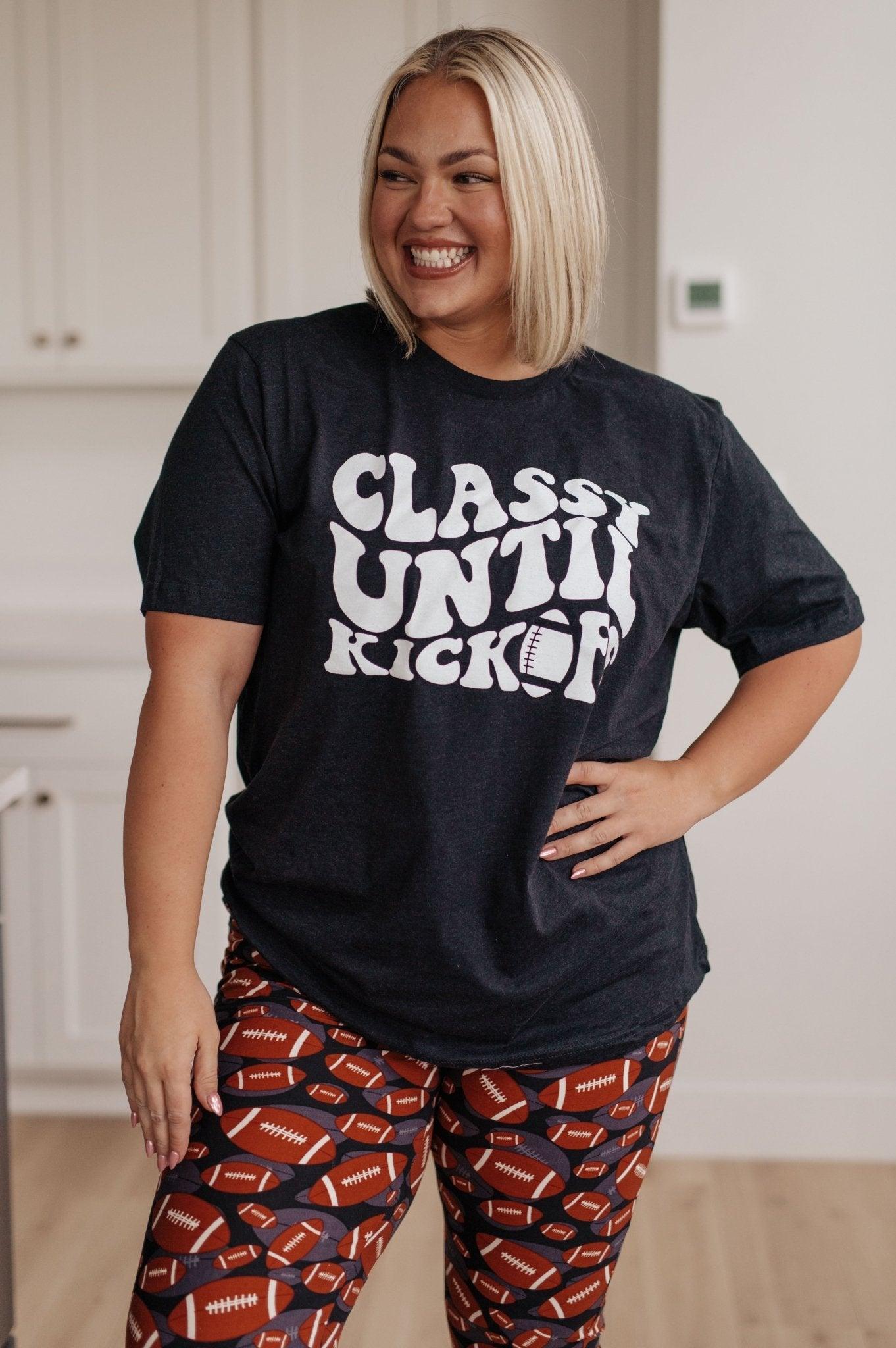 Classy Until Kickoff Tee - AS7222-01 - Love it Curvy