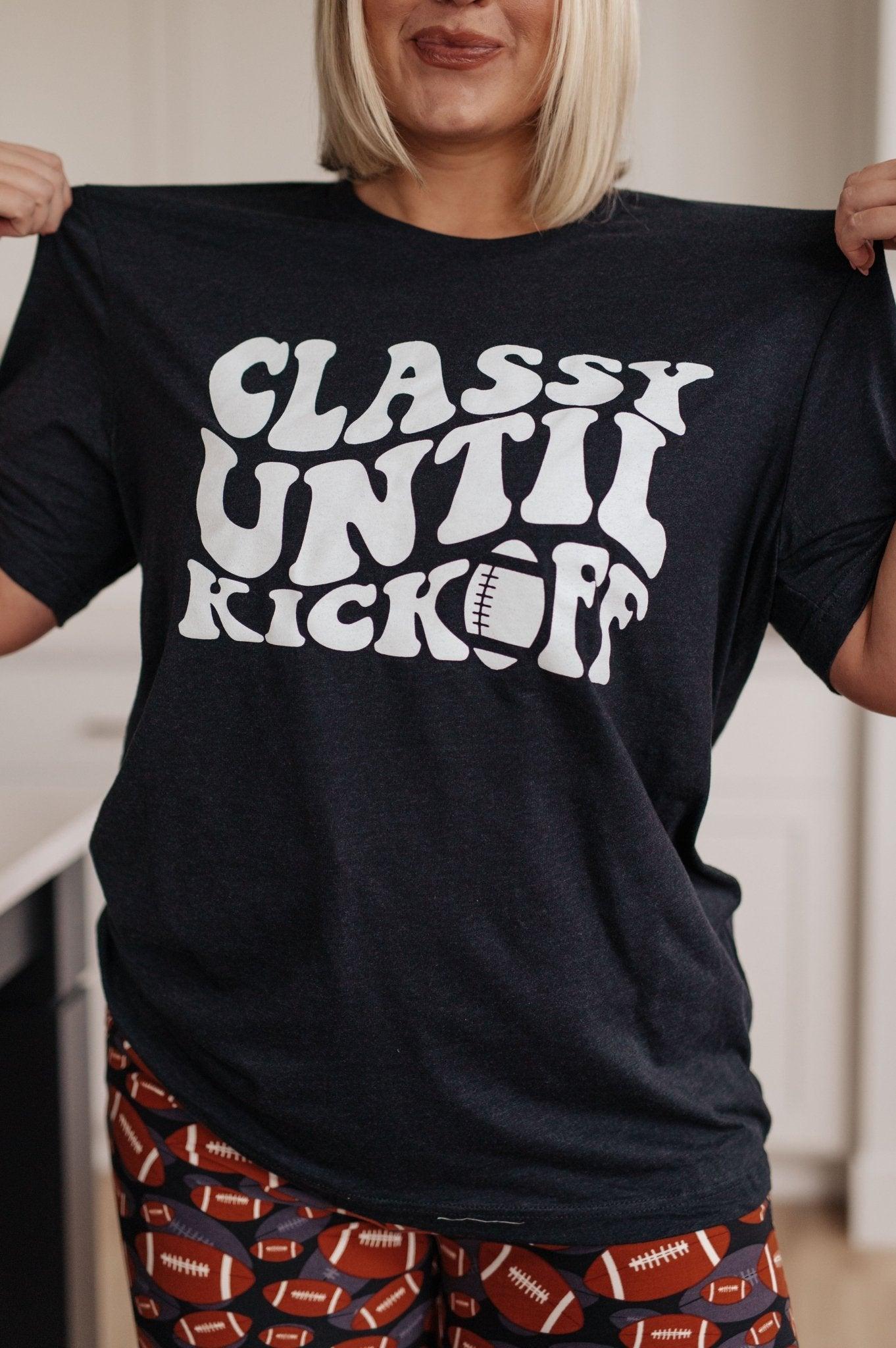 Classy Until Kickoff Tee - AS7222-01 - Love it Curvy