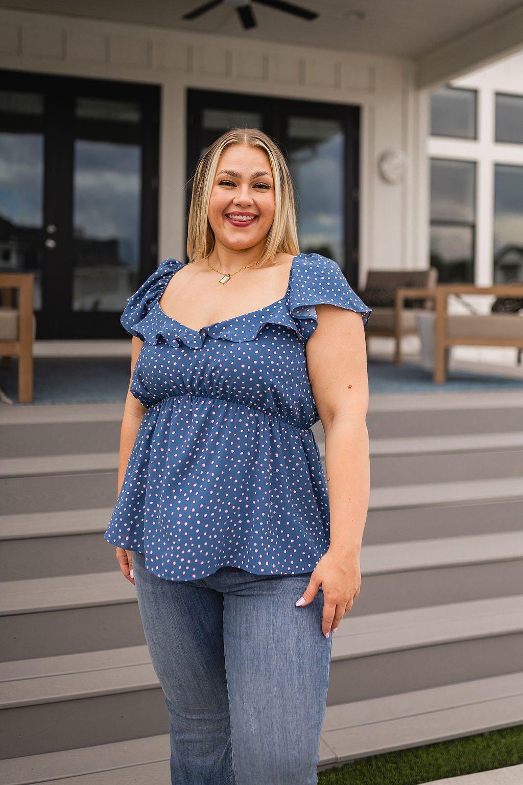 Connect the Dots Peplum Blouse - AS6097 - 01 - Love it Curvy