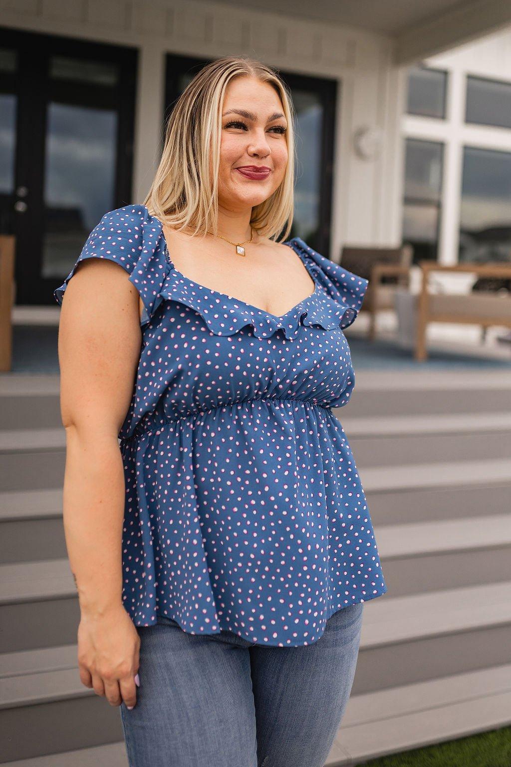 Connect the Dots Peplum Blouse - AS6097 - 01 - Love it Curvy