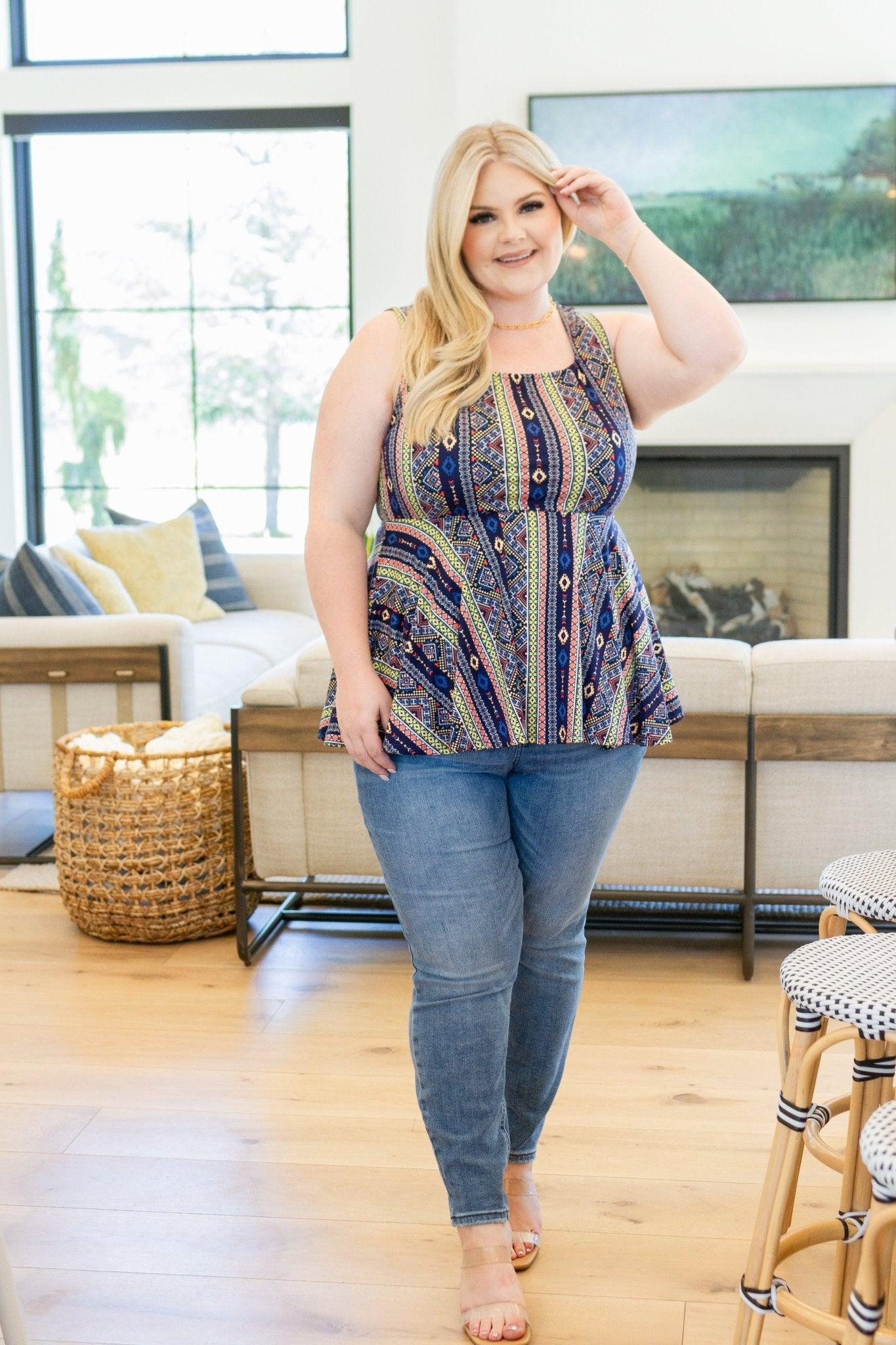 Cool Connections Peplum Tank - AS6411-01 - Love it Curvy