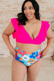 Costa Rica Ruffles Sleeve Swim Top - AS7748-01 - Love it Curvy