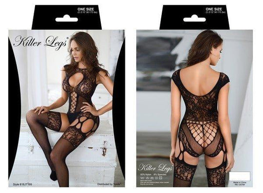 Criss Cross Detail Fishnet Dress - Love it Curvy