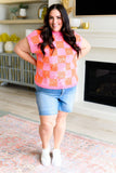 Dazzle Me Checkered Sequin Top - AS8273-01 - Love it Curvy