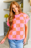 Dazzle Me Checkered Sequin Top - AS8273-01 - Love it Curvy