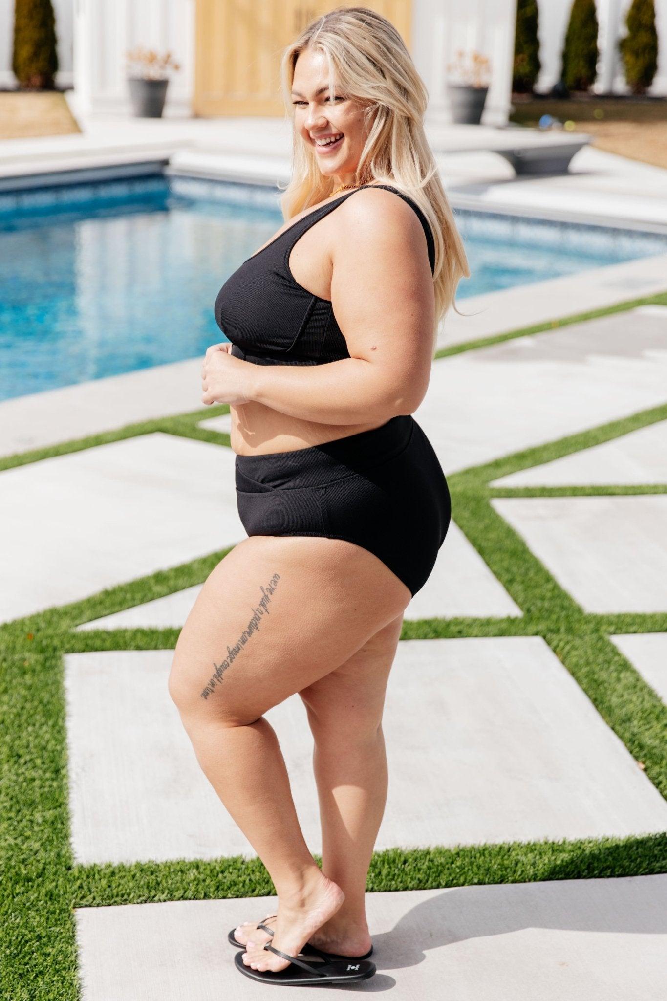 Down the Block, On A Beach Two Piece Swimsuit - AS8124-01 - Love it Curvy