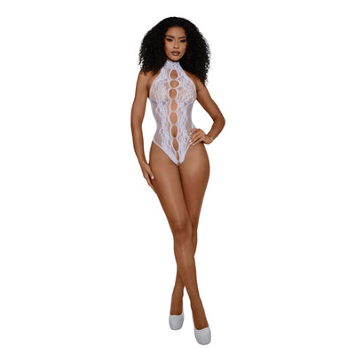 Dreamgirl Peek-A-Boo Teddy White | Love It Curvy