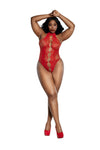 Dreamgirl Plus Peek-A-Boo Teddy - Red