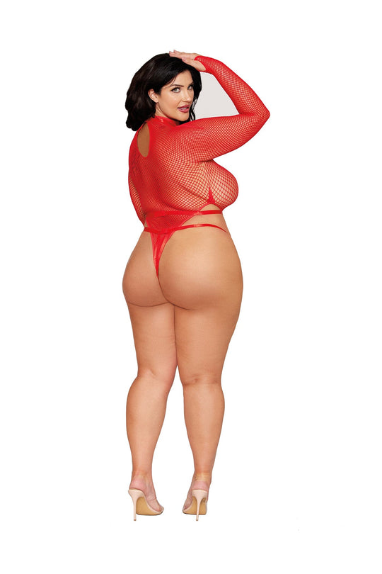 Dreamgirl Plus Poinsetta Teddy & Harness | Love It Curvy
