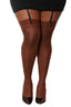 Dreamgirl Plus Sheer Thigh High Stockings with Back Seam | Love It Curvy