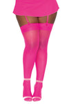 Dreamgirl Plus Sheer Thigh High Stockings with Back Seam