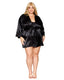 Dreamgirl Plus Size Satin Robe & Chemise Set | Love It Curvy