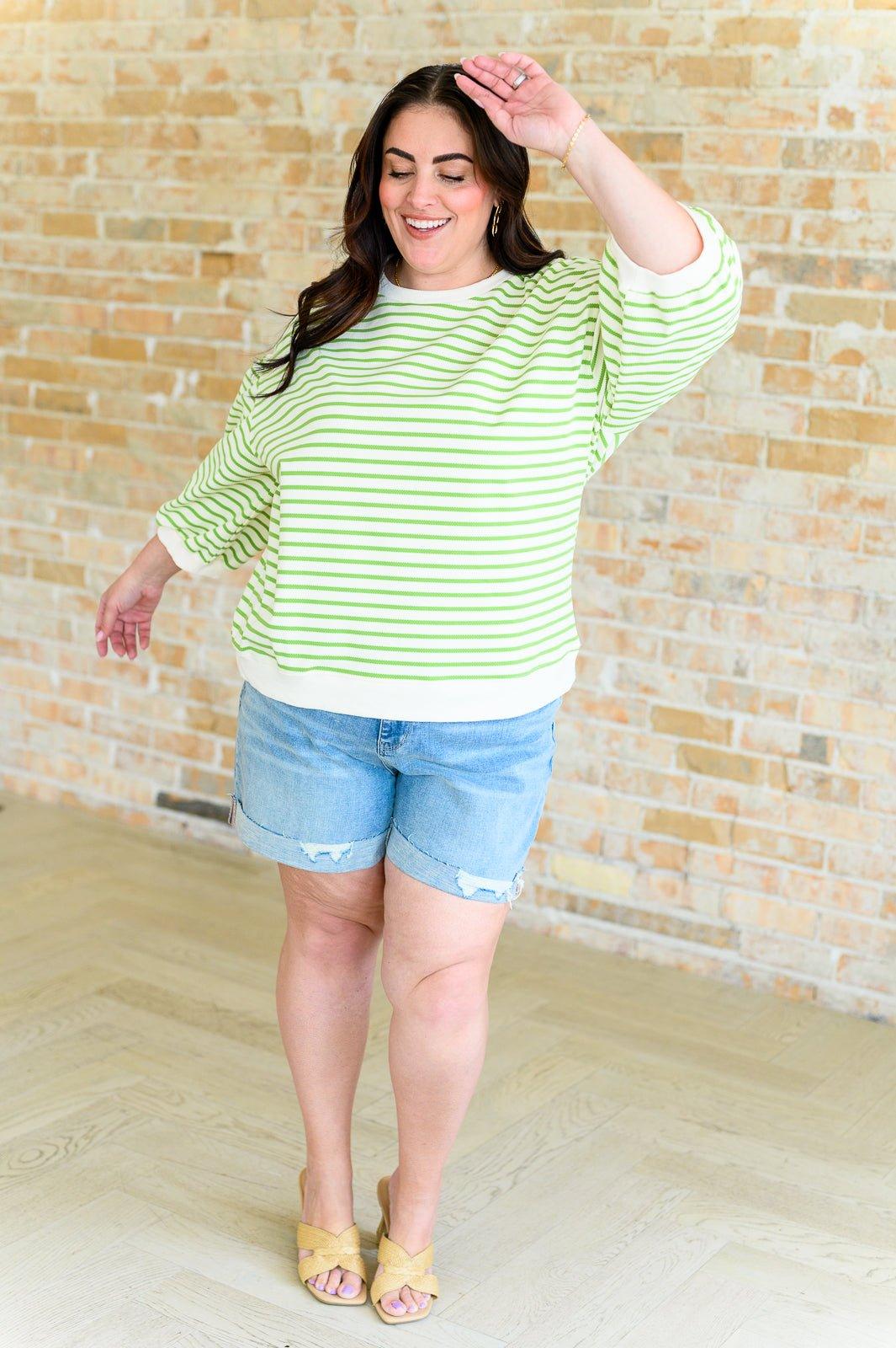 Enrichment Time Striped Top - AS8701-01 - Love it Curvy