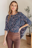 Essential Blouse in Navy Paisley - AS8097-01 - Love it Curvy