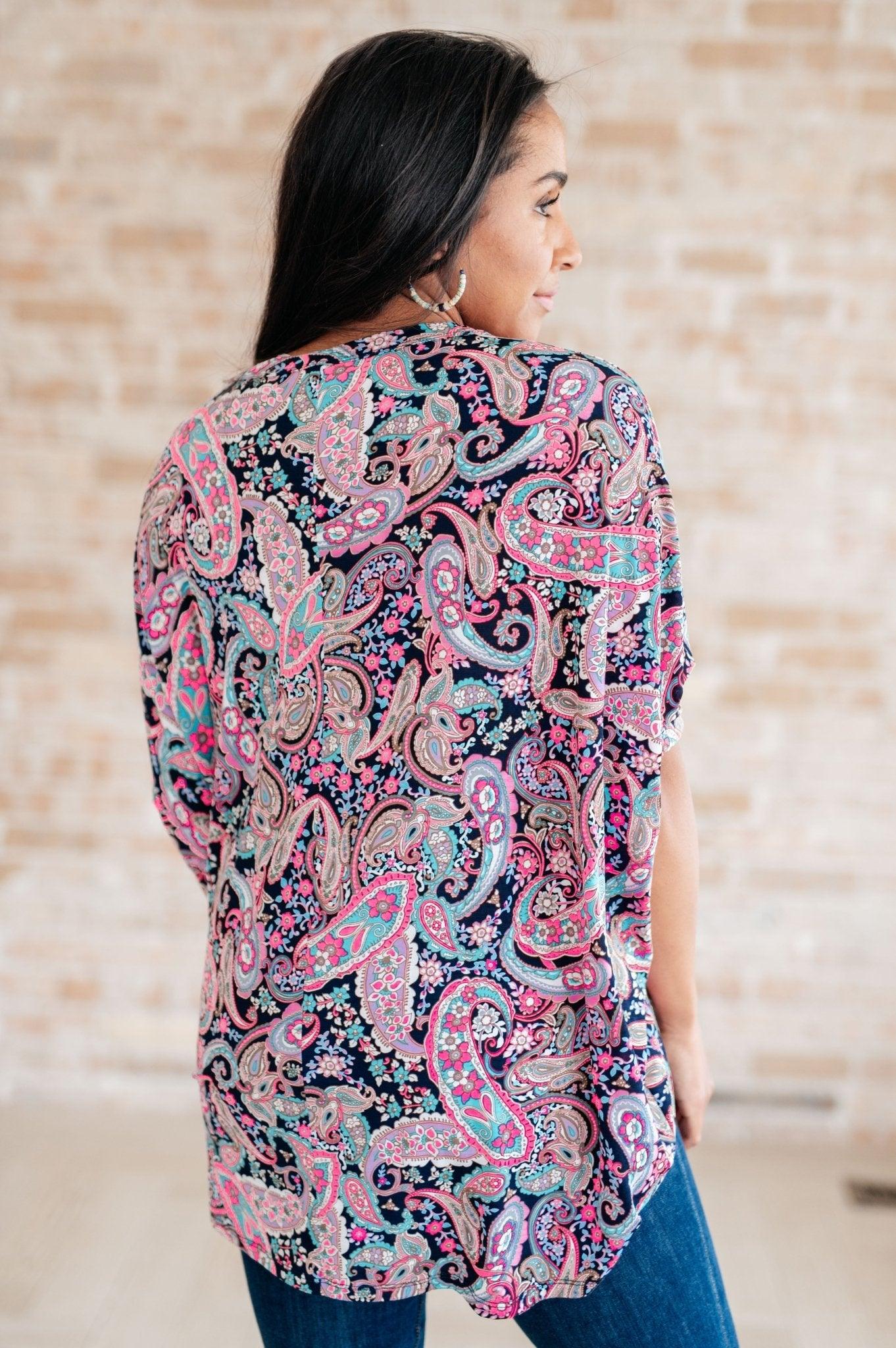 Essentially You Top in Pink Paisley - AS7845-01 - Love it Curvy