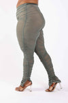 Plus Size Ruched Mesh Leggings | Love it Curvy