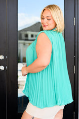 Feeling Fancy Pleated Halter Top - AS8730 - 01 - Love it Curvy