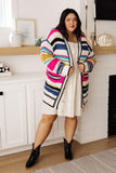 Felt Cute Striped Cardigan - AS7013-01 - Love it Curvy