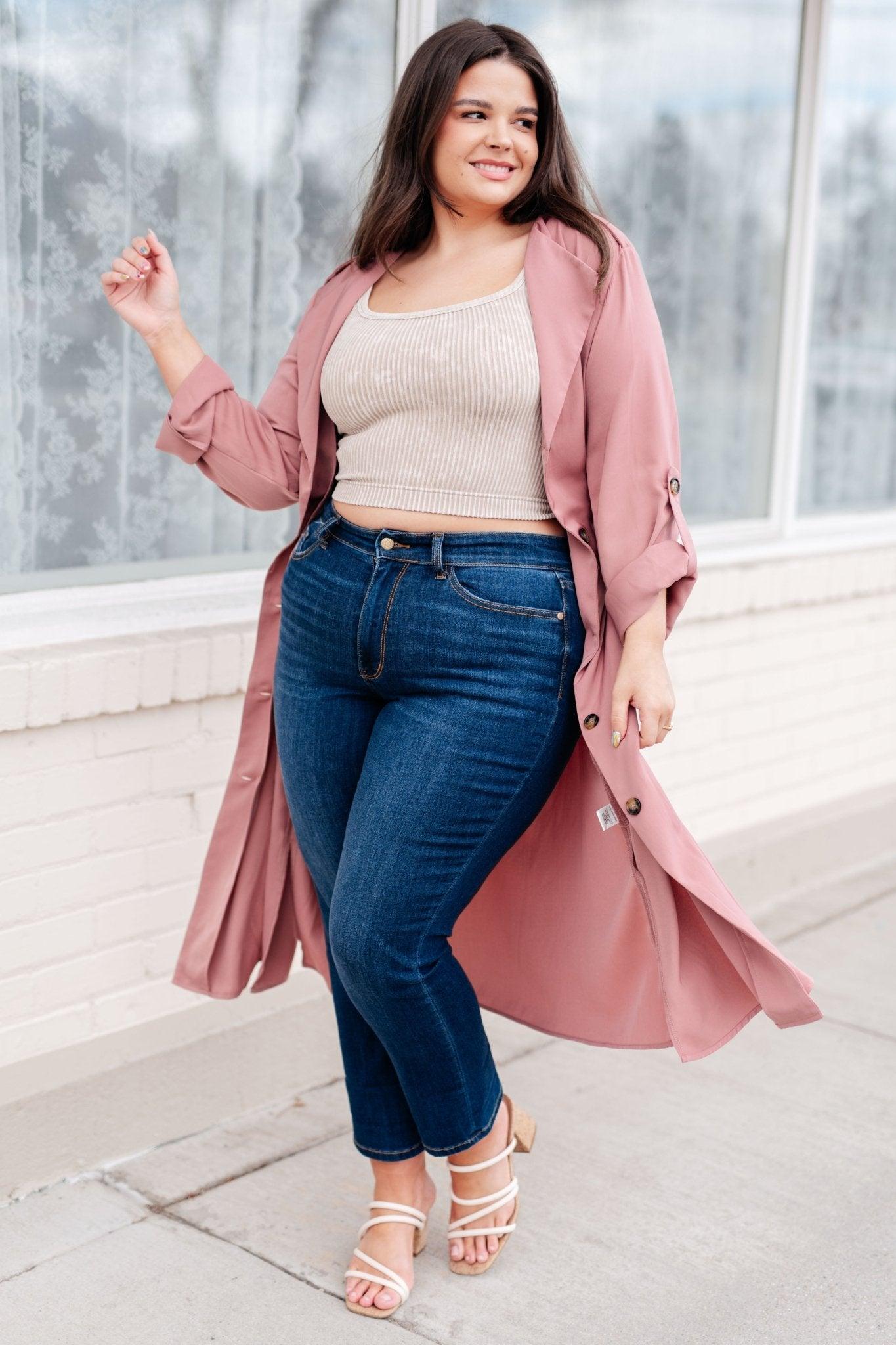 First Day Of Spring Jacket in Dusty Mauve - AS5127-1 - Love it Curvy