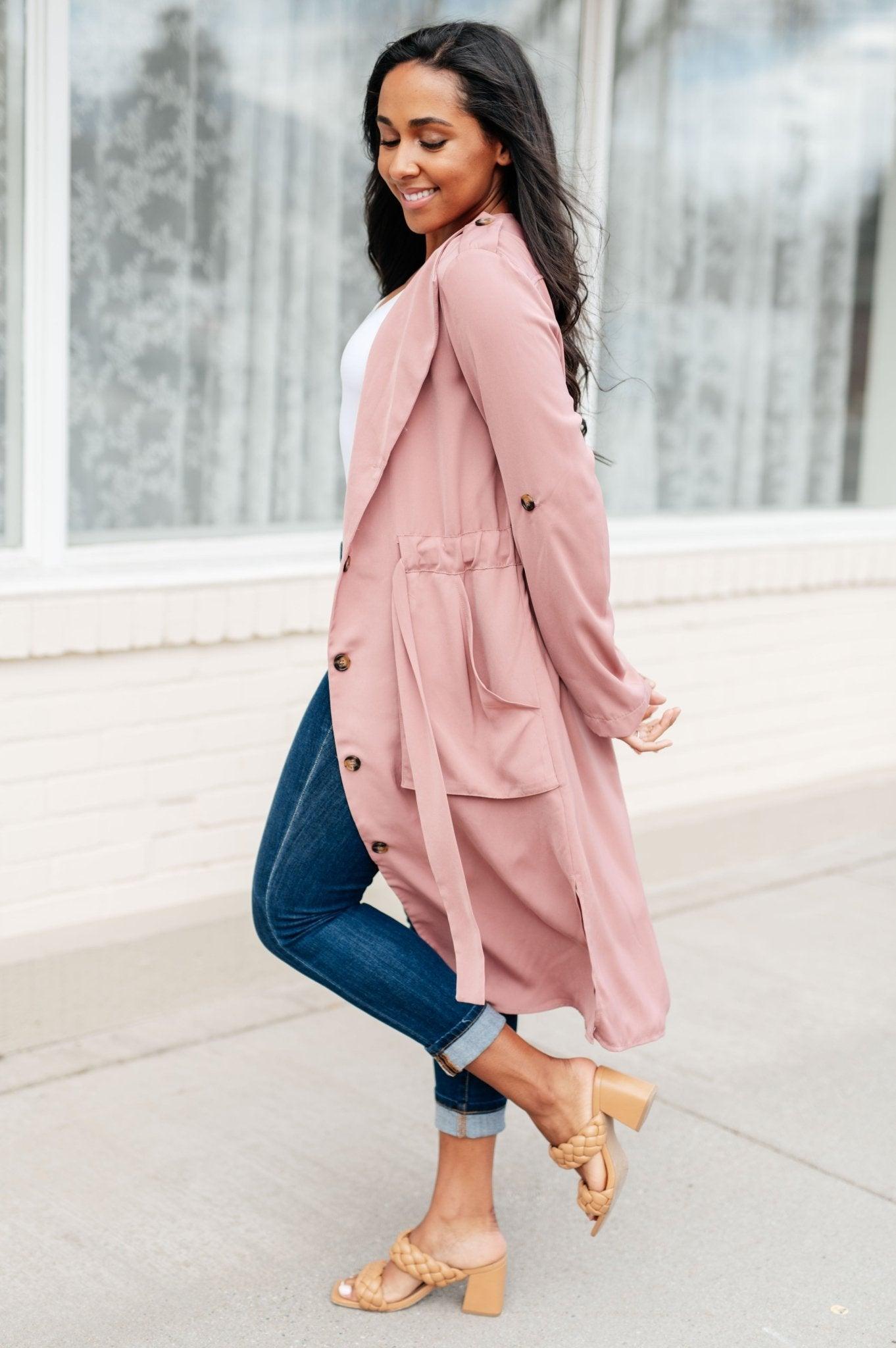 First Day Of Spring Jacket in Dusty Mauve - AS5127-1 - Love it Curvy