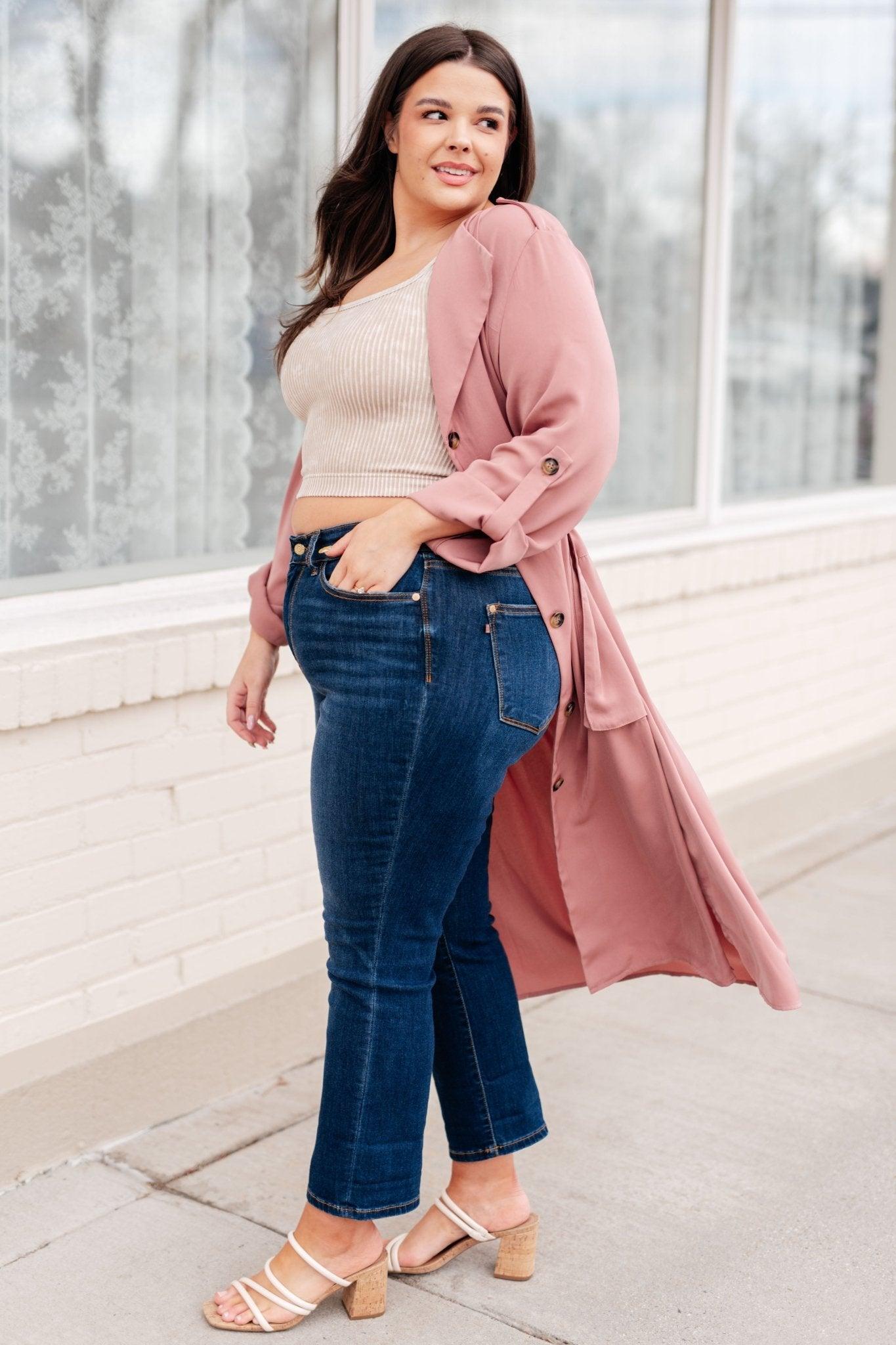 First Day Of Spring Jacket in Dusty Mauve - AS5127-1 - Love it Curvy