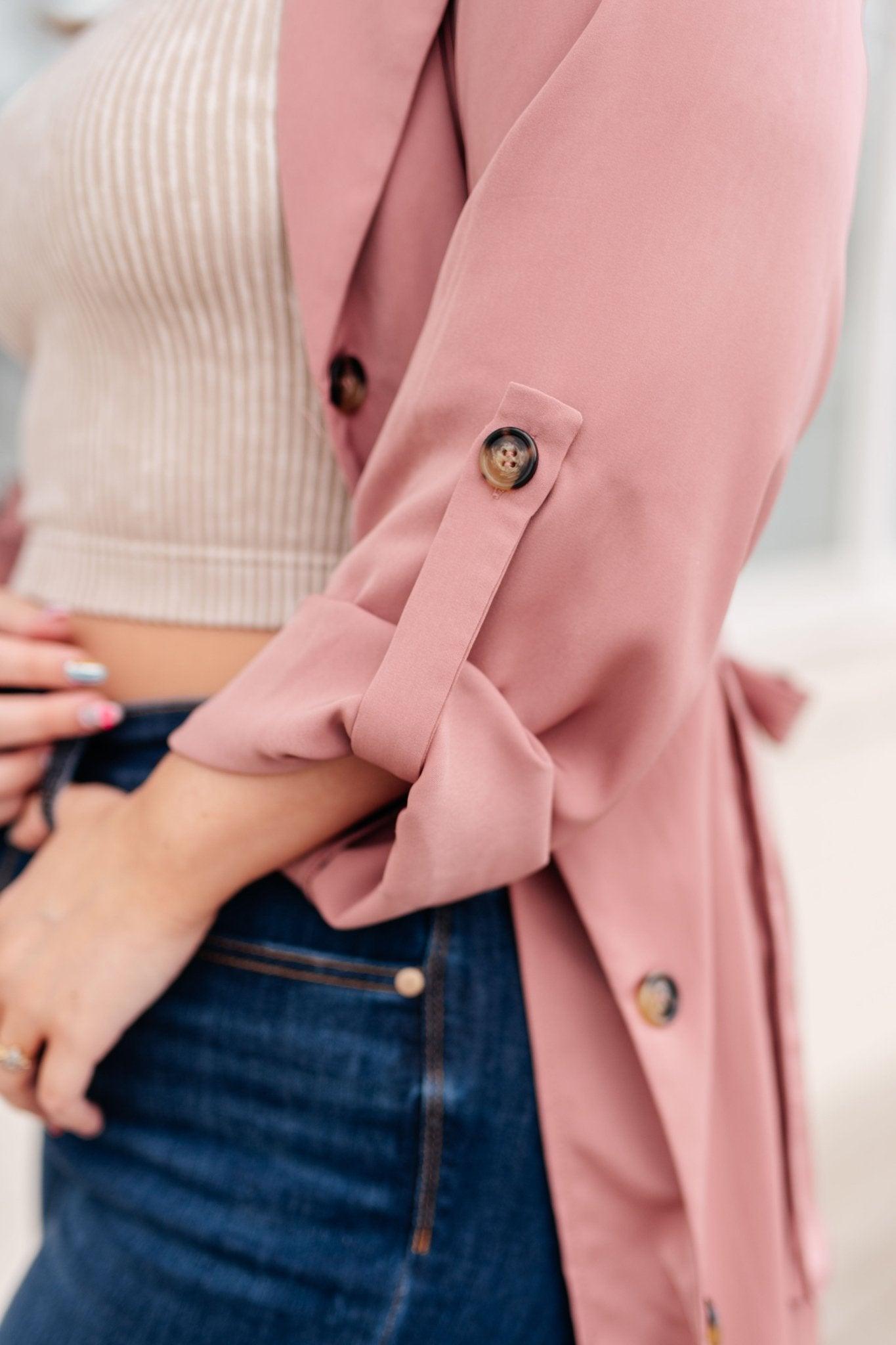 First Day Of Spring Jacket in Dusty Mauve - AS5127-1 - Love it Curvy