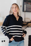 From Here On Out Striped Sweater - AS7122-01 - Love it Curvy