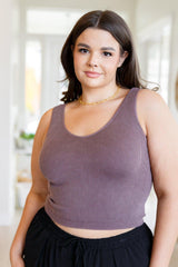 Fundamentals Ribbed Seamless Reversible Tank in Brown - AS7450-01 - Love it Curvy