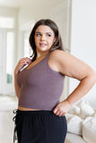 Fundamentals Ribbed Seamless Reversible Tank in Brown - AS7450-01 - Love it Curvy