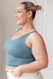 Fundamentals Ribbed Seamless Reversible Tank in Vintage Blue - AS7517-01 - Love it Curvy