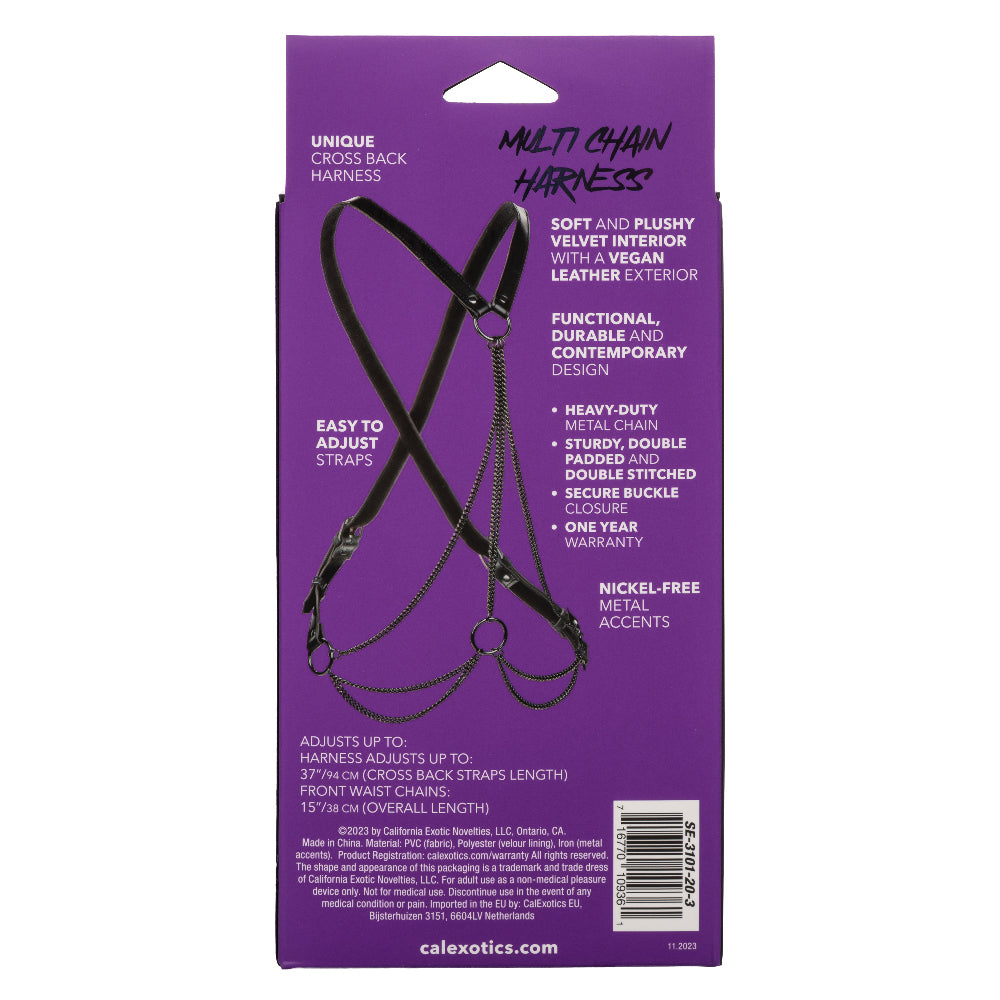 Euphoria Collection Multi Chain Harness - Black - Love it Curvy