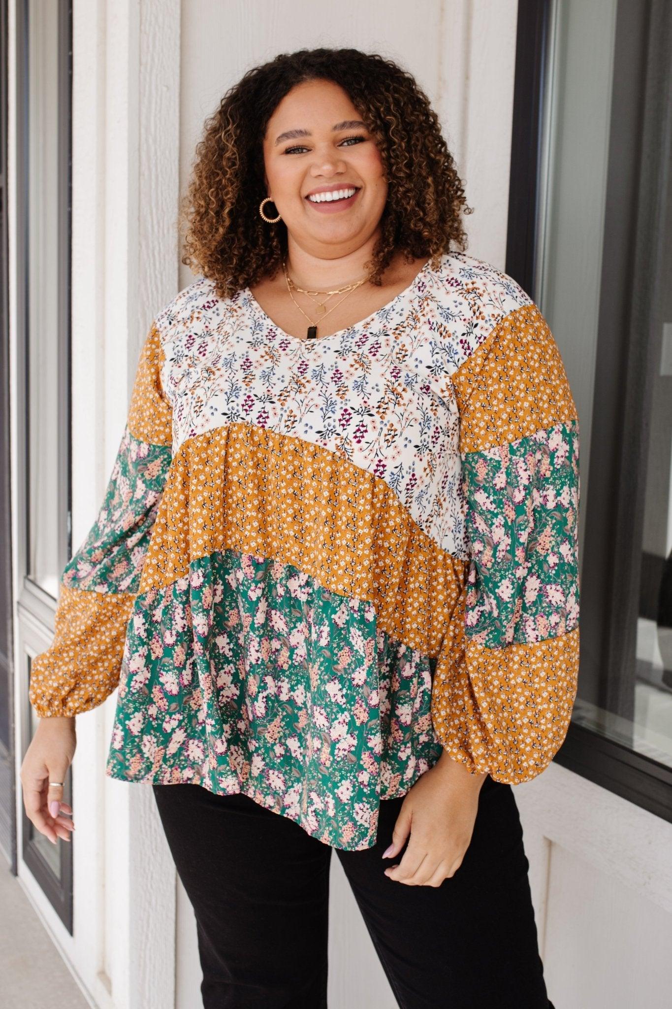 Garden Party Blouse - AS3706-1 - Love it Curvy