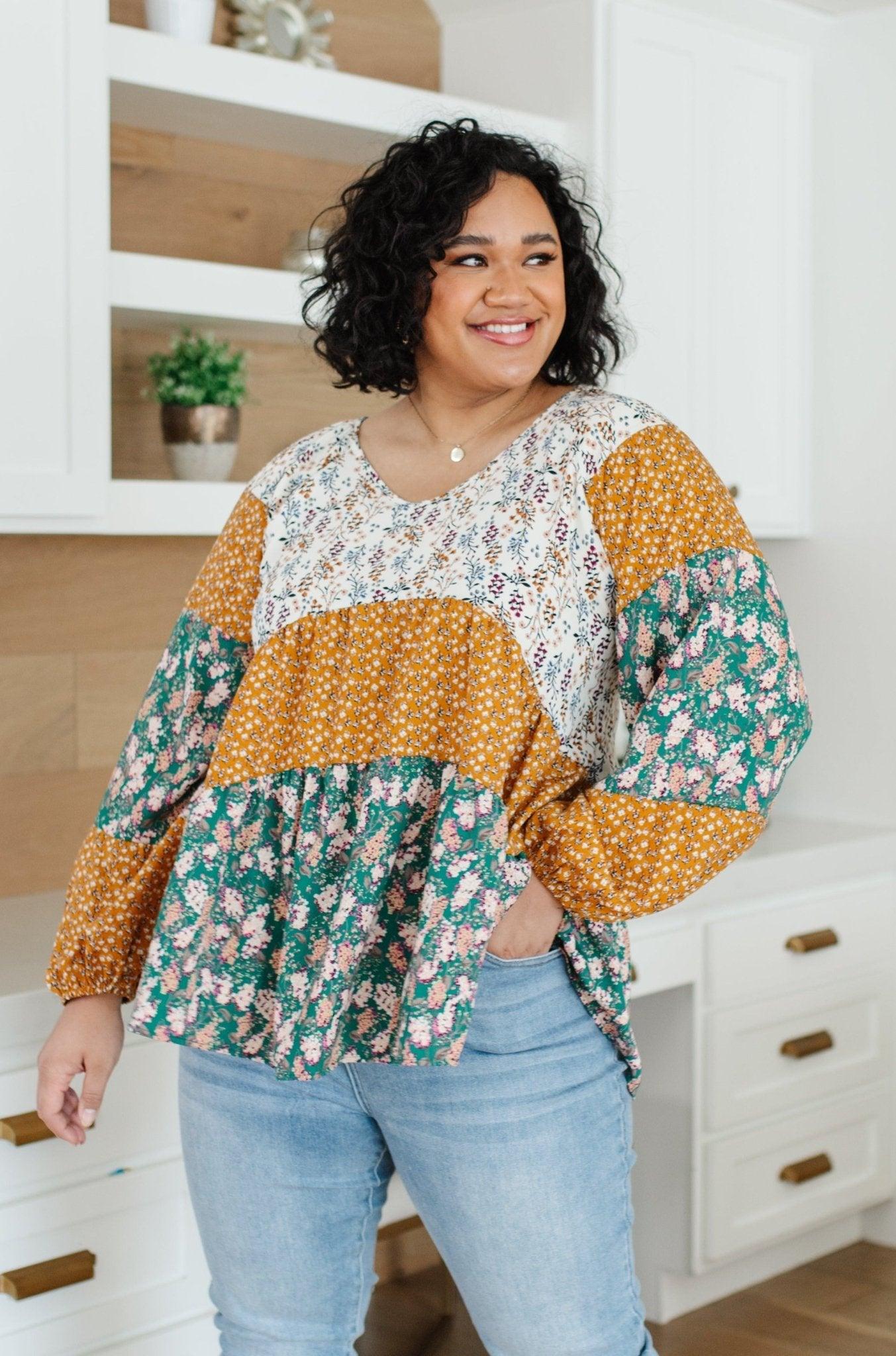 Garden Party Blouse - AS3706-1 - Love it Curvy