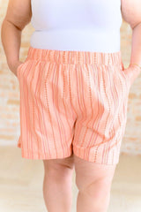 Go With It High Rise Striped Shorts - AS5836-01 - Love it Curvy