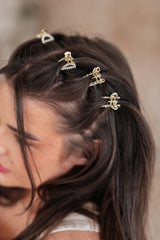 Gold & Pearl Mini Hair Clips Set of Three - AS6234-01 - Love it Curvy