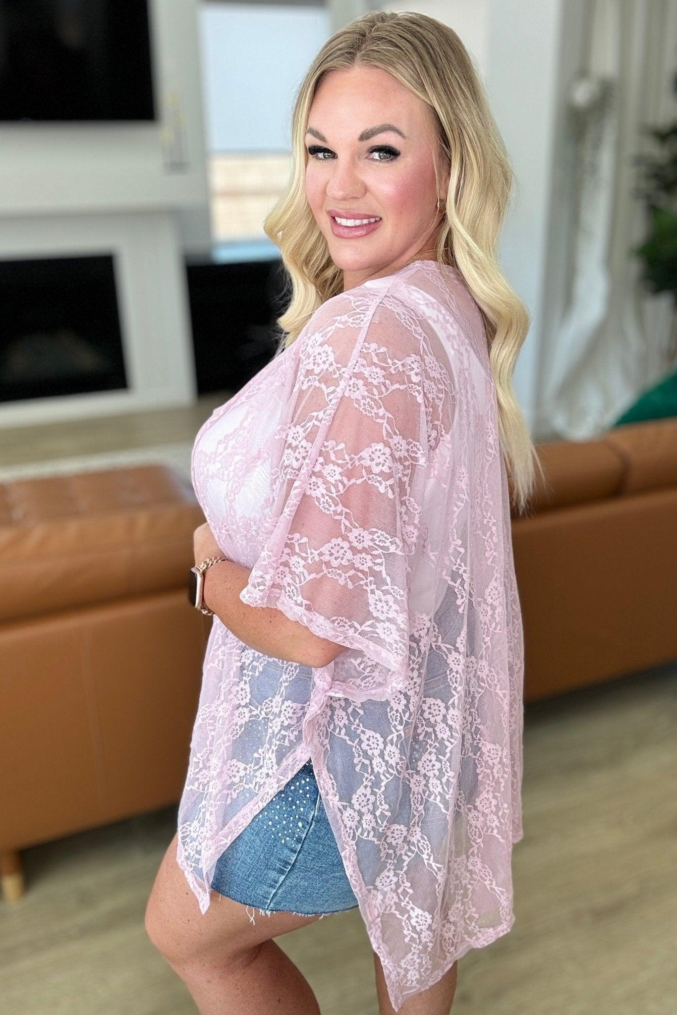 Good Days Ahead Lace Kimono In Mauve - AS8530-01 - Love it Curvy